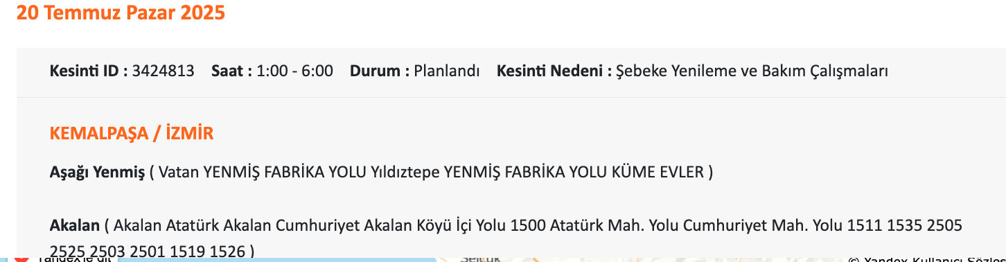 20 Temmuz İzmir elektrik kesintisi sorgulama! GDZ Elektrik uyardı, İzmir'de elektrikler ne zaman gelecek? - 8. Resim