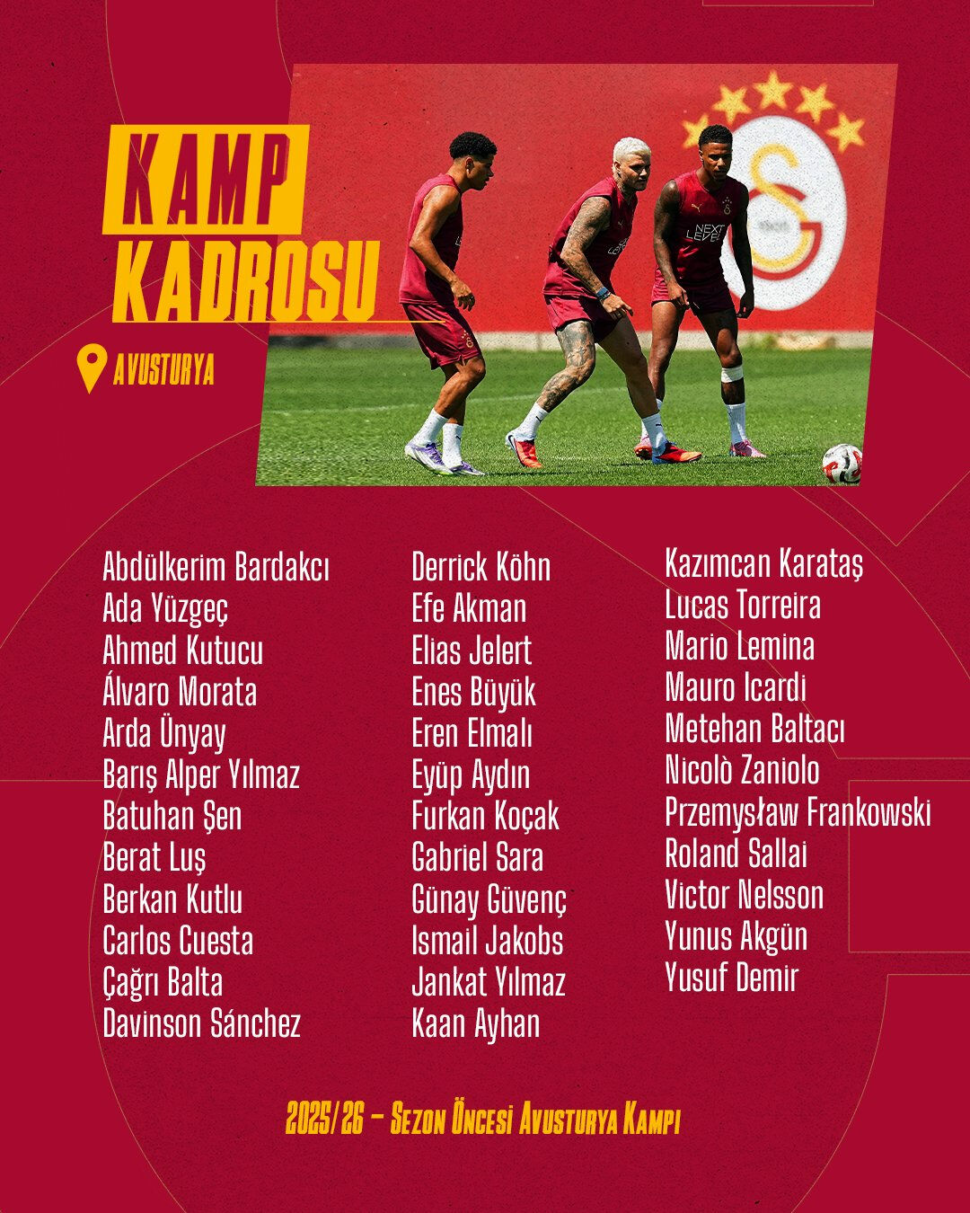 Galatasaray, Avusturya kampı için yola çıktı! Galatasaray, Avusturya kampı için yola çıktı! - 1. Resim