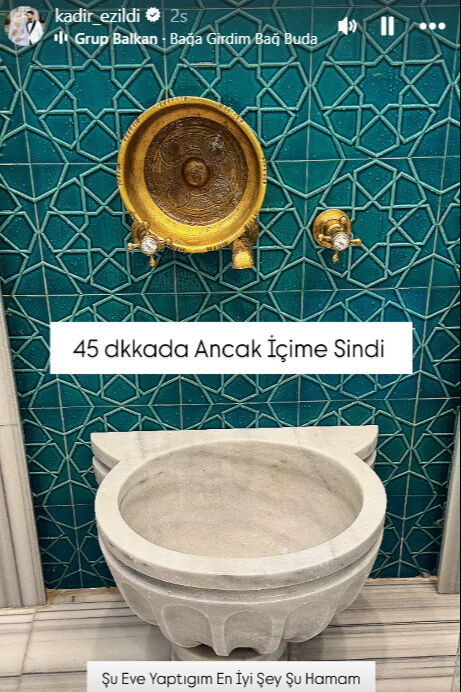 Lüks yaşamına yenisini ekledi! Kadir Ezildi evine ‘hamam’ kurdu Lüks yaşamına yenisini ekledi! Kadir Ezildi evine ‘hamam’ kurdu - 3. Resim