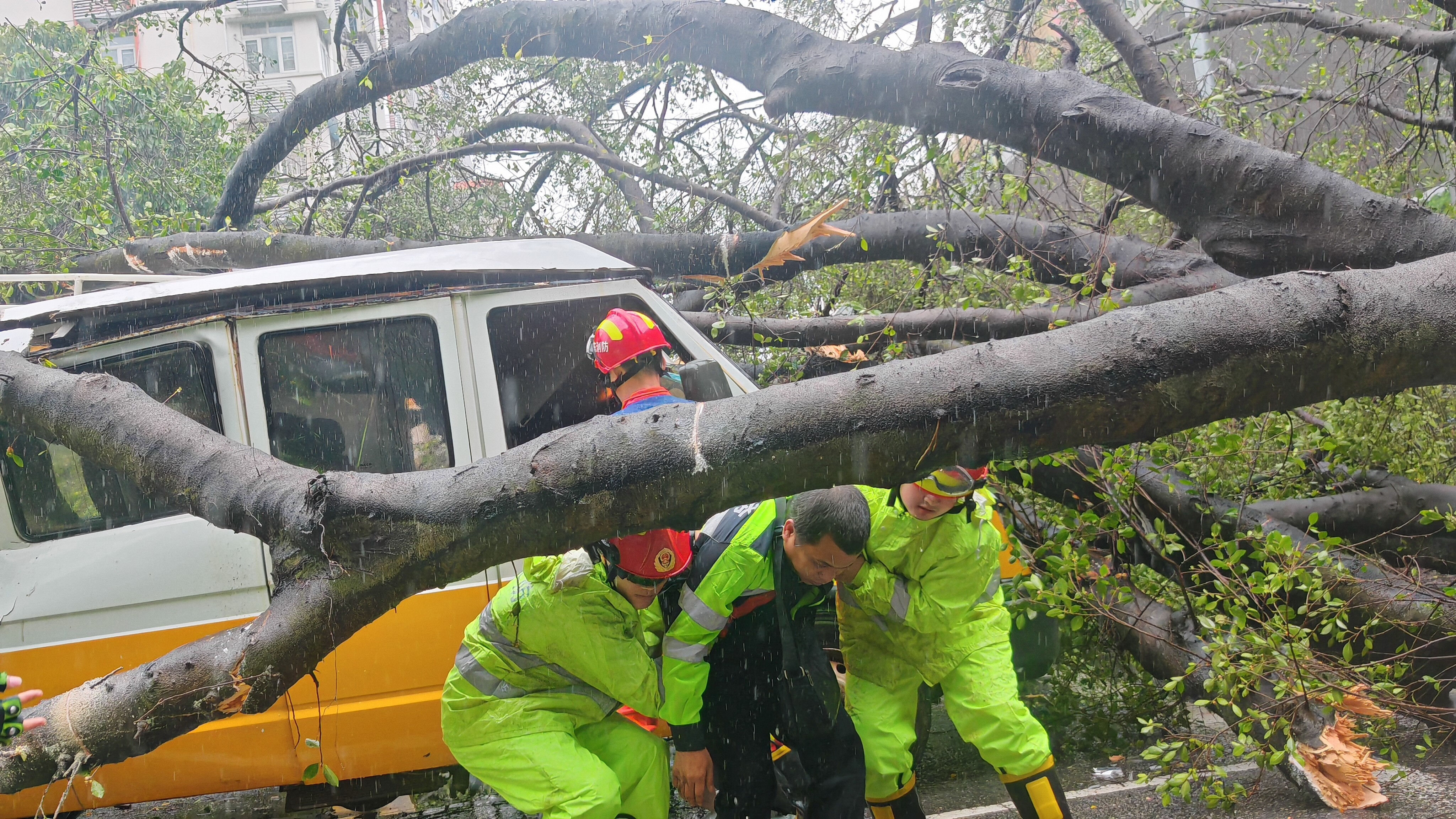 &Ccedil;in'i tayfun vurdu! Y&uuml;zlerce kişi ge&ccedil;ici sığınaklara sığındı: 80 bin yolcu... - 3. Resim