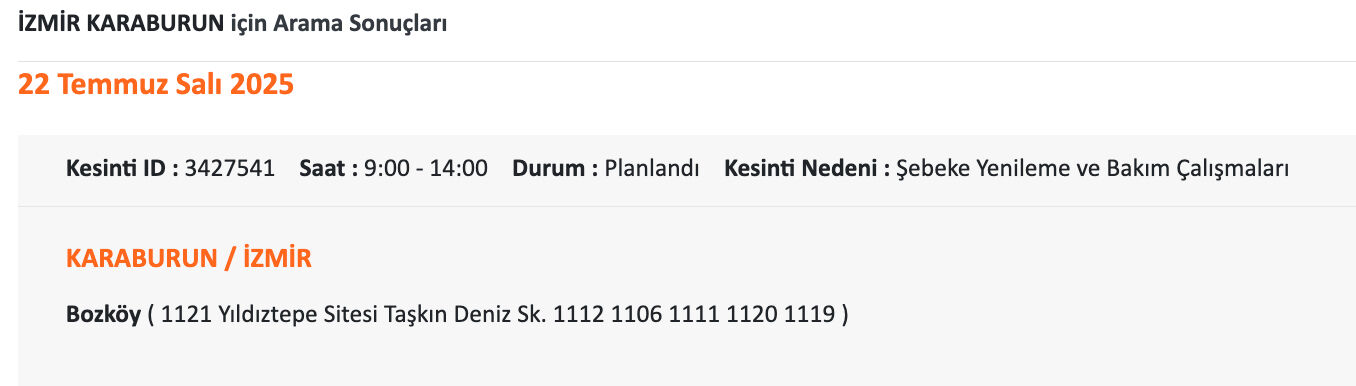 Gediz Elektrik'ten uzun süreli elektrik kesintisi uyarısı! 22 Temmuz İzmir'de elektrikler ne zaman gelecek? Gediz Elektrik'ten uzun süreli elektrik kesintisi uyarısı! 22 Temmuz İzmir'de elektrikler ne zaman gelecek? - 9. Resim