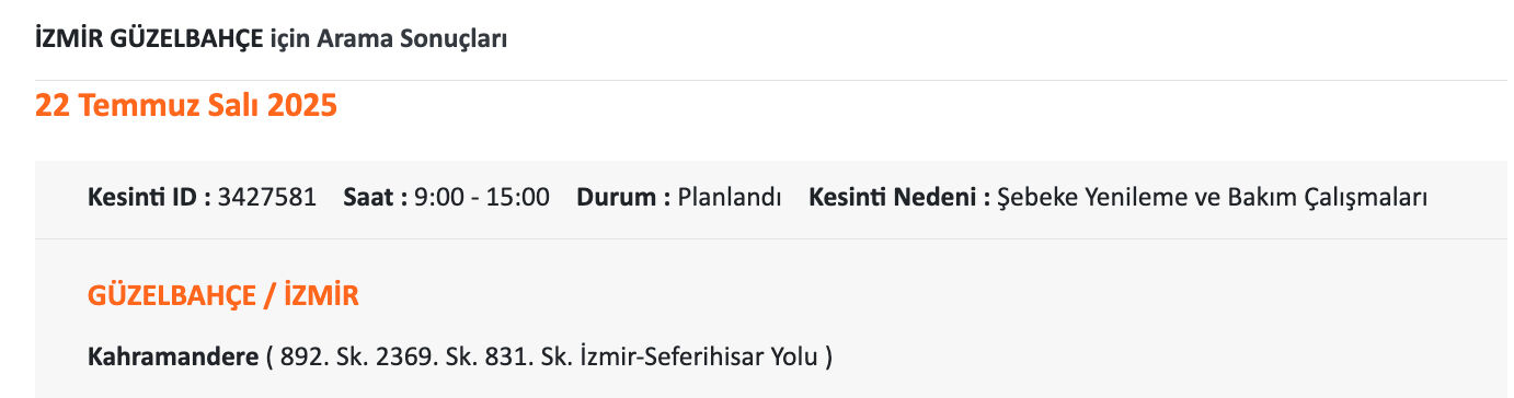 Gediz Elektrik'ten uzun süreli elektrik kesintisi uyarısı! 22 Temmuz İzmir'de elektrikler ne zaman gelecek? Gediz Elektrik'ten uzun süreli elektrik kesintisi uyarısı! 22 Temmuz İzmir'de elektrikler ne zaman gelecek? - 8. Resim
