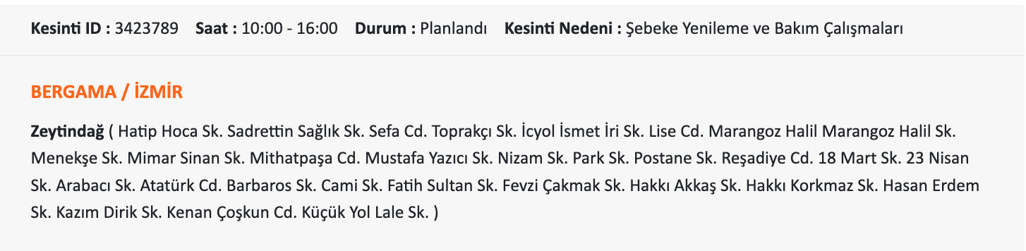 23 Temmuz İzmir planlı elektrik kesintisi! İzmir'de elektrikler ne zaman gelecek? 23 Temmuz İzmir planlı elektrik kesintisi! İzmir'de elektrikler ne zaman gelecek? - 3. Resim