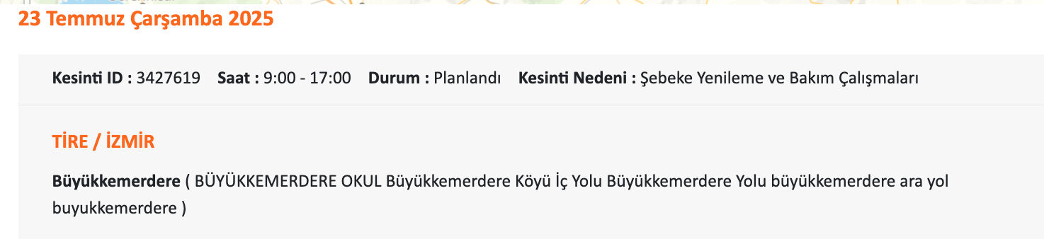23 Temmuz İzmir planlı elektrik kesintisi! İzmir'de elektrikler ne zaman gelecek? 23 Temmuz İzmir planlı elektrik kesintisi! İzmir'de elektrikler ne zaman gelecek? - 5. Resim
