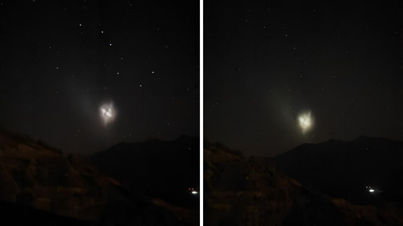 Erzurum-Artvin sınırında heyecanlandıran ışık! Bir anda gözden kayboldu