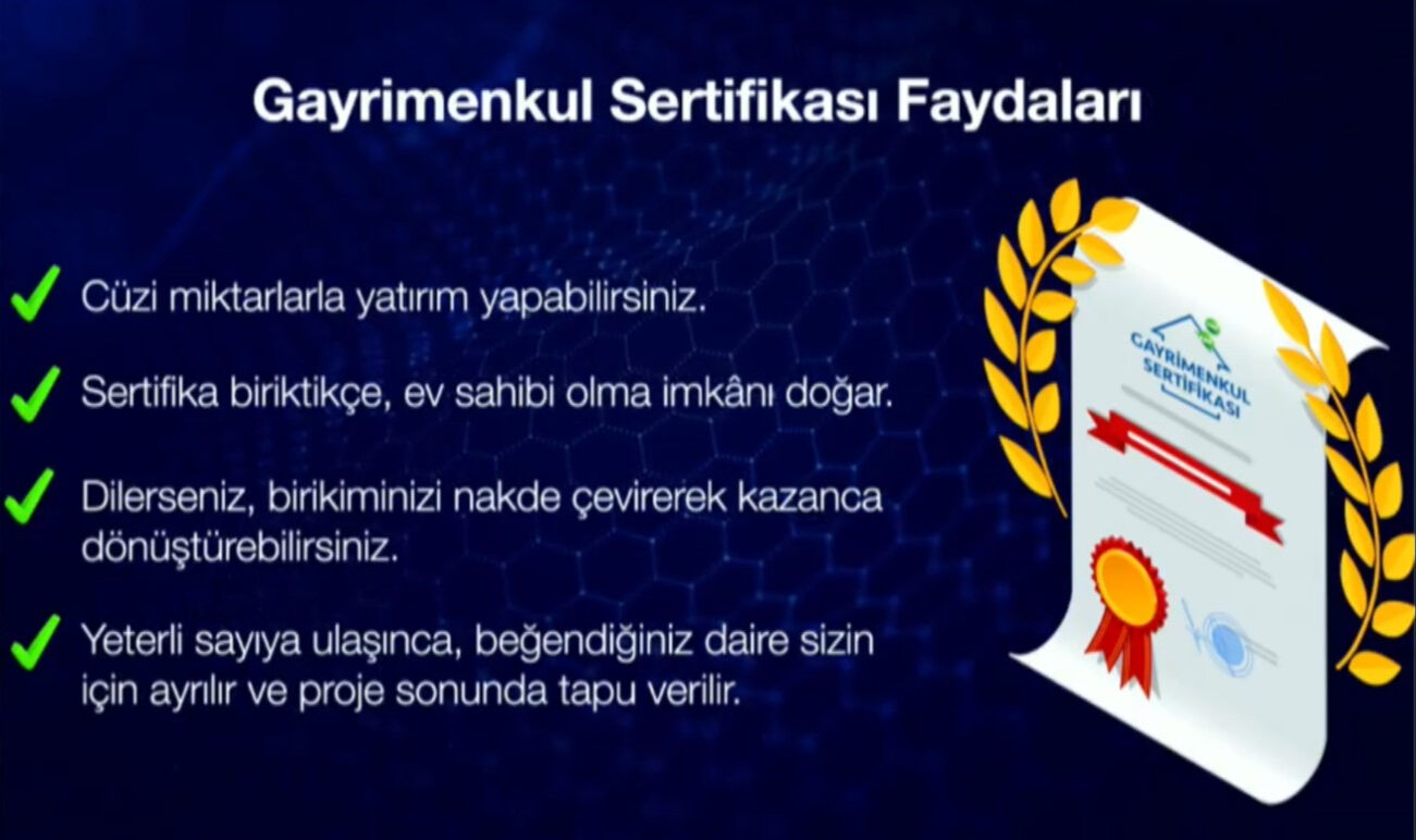 Gayrimenkul Sertifikası'yla konut alımında yeni dönem! Damla Kent Evleri projesiyle başlayacak Konut alımında yeni dönem! Murat Kurum "Gayrimenkul Sertifikası"nı tanıtıyor - 2. Resim