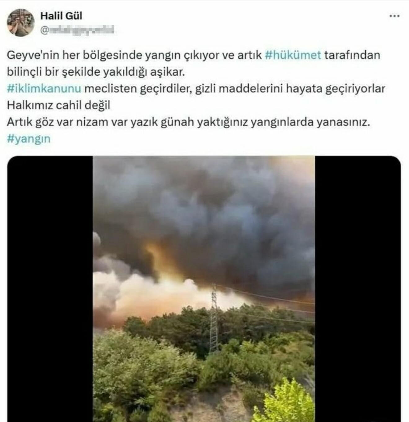 Yeniden Refah Partili üyenin "yangın" paylaşımı olay oldu! Apar topar gözaltına alındı Yeniden Refah Partili üyenin "yangın" paylaşımı olay oldu! Apar topar gözaltına alındı - 1. Resim