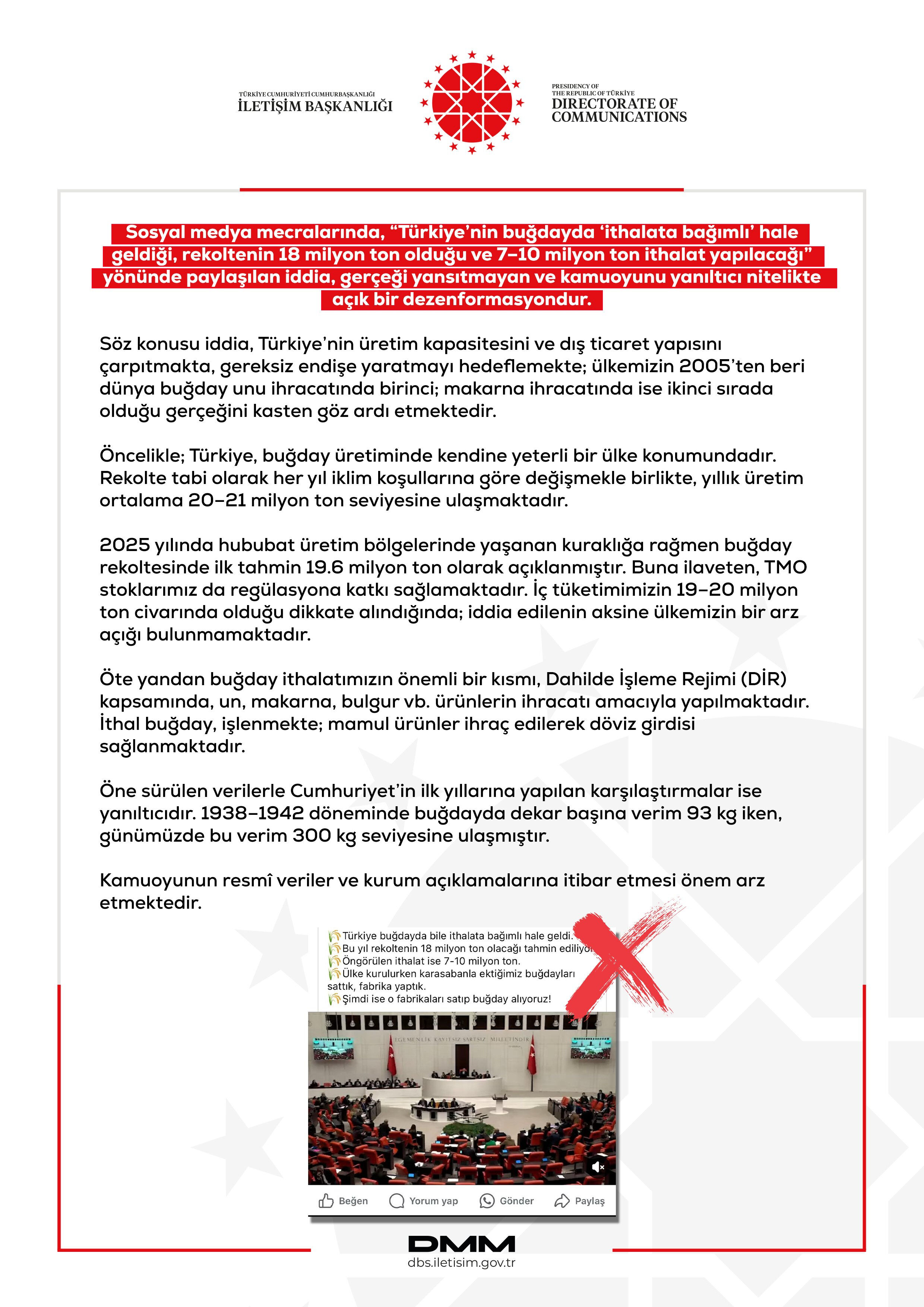 Türkiye buğdayda dışa mı bağımlı? "Rekolte 18, ithalat 10 milyon ton" iddialarına yalanlama! Türkiye buğdayda dışa mı bağımlı? "Rekolte 18, ithalat 10 milyon ton" iddialarına yalanlama! - 2. Resim