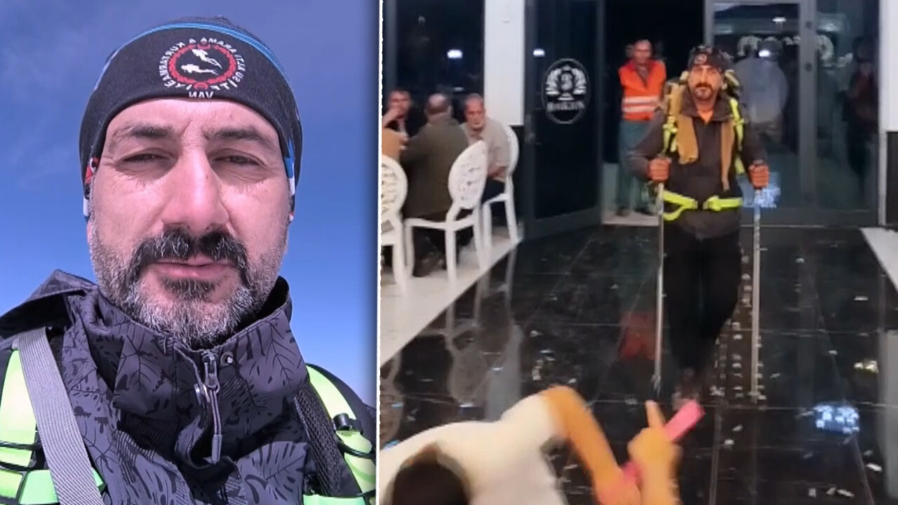 Zirvede karar verdi, yolu bilen gelin damat şaşkına döndü! Ağrı Dağı'ndan düğün için indi - 2. Resim