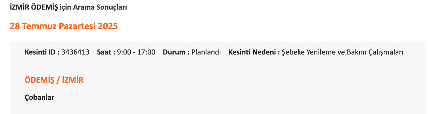 28 Temmuz İzmir elektrik kesintisi listesi: Aman dikkat! İzmir'in 12 ilçesinde elektrikler olmayacak 28 Temmuz İzmir elektrik kesintisi listesi: Aman dikkat! İzmir'in 12 ilçesinde elektrikler olmayacak - 13. Resim
