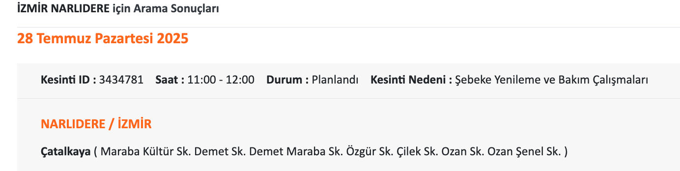 28 Temmuz İzmir elektrik kesintisi listesi: Aman dikkat! İzmir'in 12 ilçesinde elektrikler olmayacak 28 Temmuz İzmir elektrik kesintisi listesi: Aman dikkat! İzmir'in 12 ilçesinde elektrikler olmayacak - 12. Resim