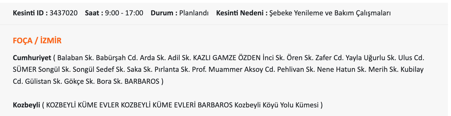 28 Temmuz İzmir elektrik kesintisi listesi: Aman dikkat! İzmir'in 12 ilçesinde elektrikler olmayacak 28 Temmuz İzmir elektrik kesintisi listesi: Aman dikkat! İzmir'in 12 ilçesinde elektrikler olmayacak - 8. Resim