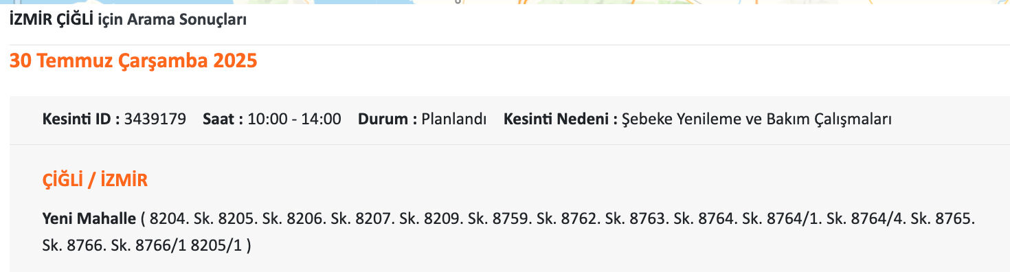 29-30 Temmuz İzmir elektrik kesintisi sorgulama: Gediz Elektrik uyardı, İzmir'de elektrikler ne zaman, gelecek saat kaçta? 29-30 Temmuz İzmir elektrik kesintisi sorgulama: Gediz Elektrik uyardı, İzmir'de elektrikler ne zaman, gelecek saat kaçta? - 6. Resim