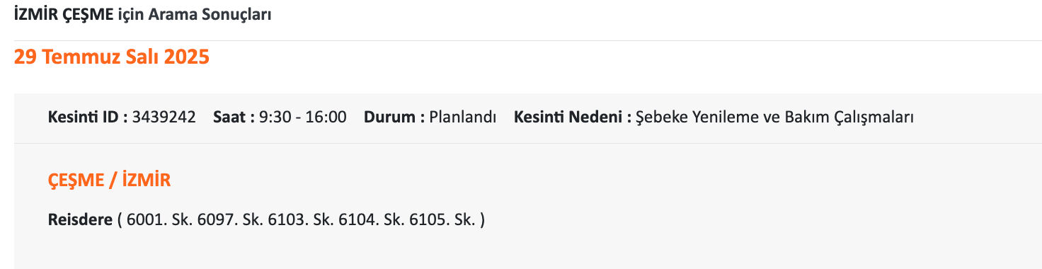 29-30 Temmuz İzmir elektrik kesintisi sorgulama: Gediz Elektrik uyardı, İzmir'de elektrikler ne zaman, gelecek saat kaçta? 29-30 Temmuz İzmir elektrik kesintisi sorgulama: Gediz Elektrik uyardı, İzmir'de elektrikler ne zaman, gelecek saat kaçta? - 5. Resim
