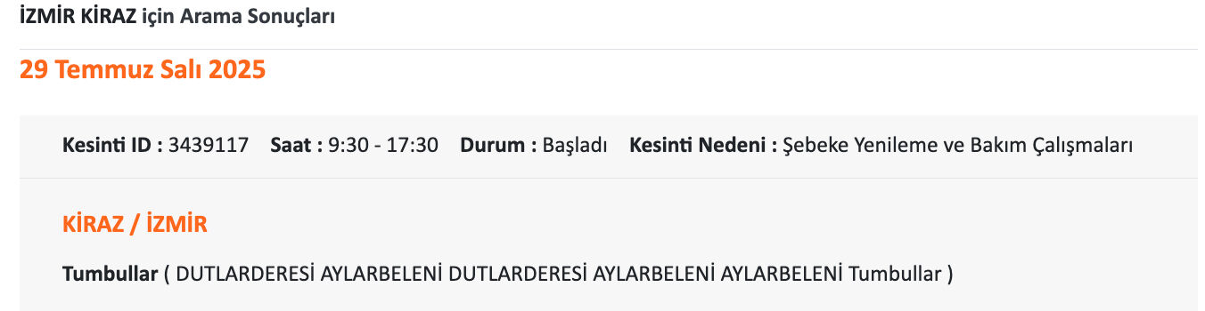 29-30 Temmuz İzmir elektrik kesintisi sorgulama: Gediz Elektrik uyardı, İzmir'de elektrikler ne zaman, gelecek saat kaçta? 29-30 Temmuz İzmir elektrik kesintisi sorgulama: Gediz Elektrik uyardı, İzmir'de elektrikler ne zaman, gelecek saat kaçta? - 8. Resim
