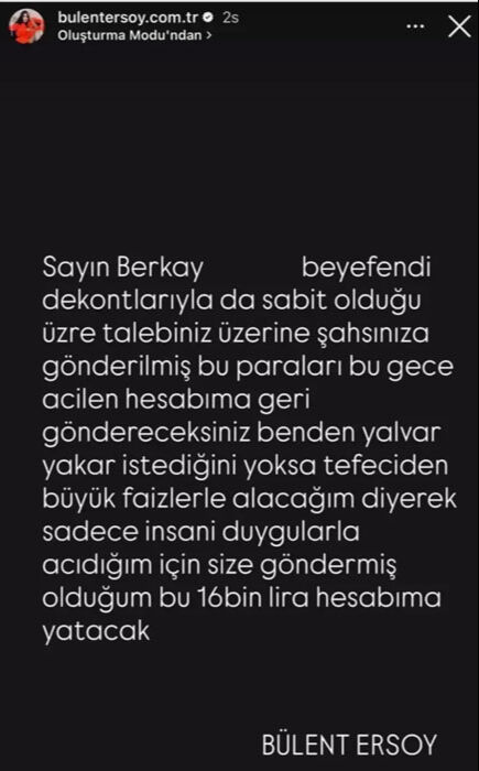 Bülent Ersoy’dan şaşırtan paylaşım! 16 bin TL’yi geri istedi, sosyal medya karıştı Bülent Ersoy’dan şaşırtan paylaşım! 16 bin TL’yi geri istedi, sosyal medya karıştı - 1. Resim