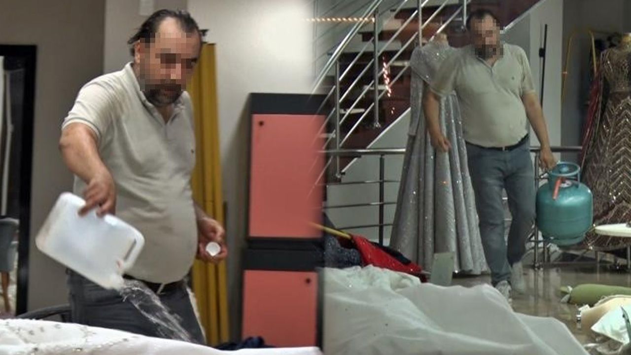 Eşinin gelinlik mağazasını altüst etti! Tüpe çakmak dayayınca feleğini şaşırdı Eşinin gelinlik mağazasını altüst etti! Tüpe çakmak dayayınca feleğini şaşırdı