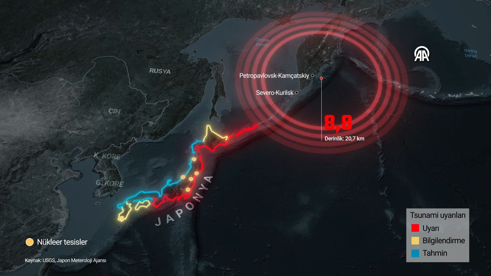 Rusya'da 8,8 büyüklüğünde deprem! Tsunami uyarısı verildi, yanardağ faaliyete geçti Rusya'da 8,8 büyüklüğünde deprem! Tsunami uyarısı verildi - 1. Resim