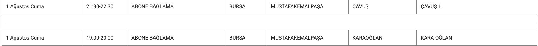 1 Ağustos Bursa elektrik kesintisi: UEDAŞ tam listeyi paylaştı, Bursa'da elektrikler ne zaman, saat kaçta gelecek? 1 Ağustos Bursa elektrik kesintisi: UEDAŞ tam listeyi paylaştı, Bursa'da elektrikler ne zaman, saat kaçta gelecek? - 10. Resim