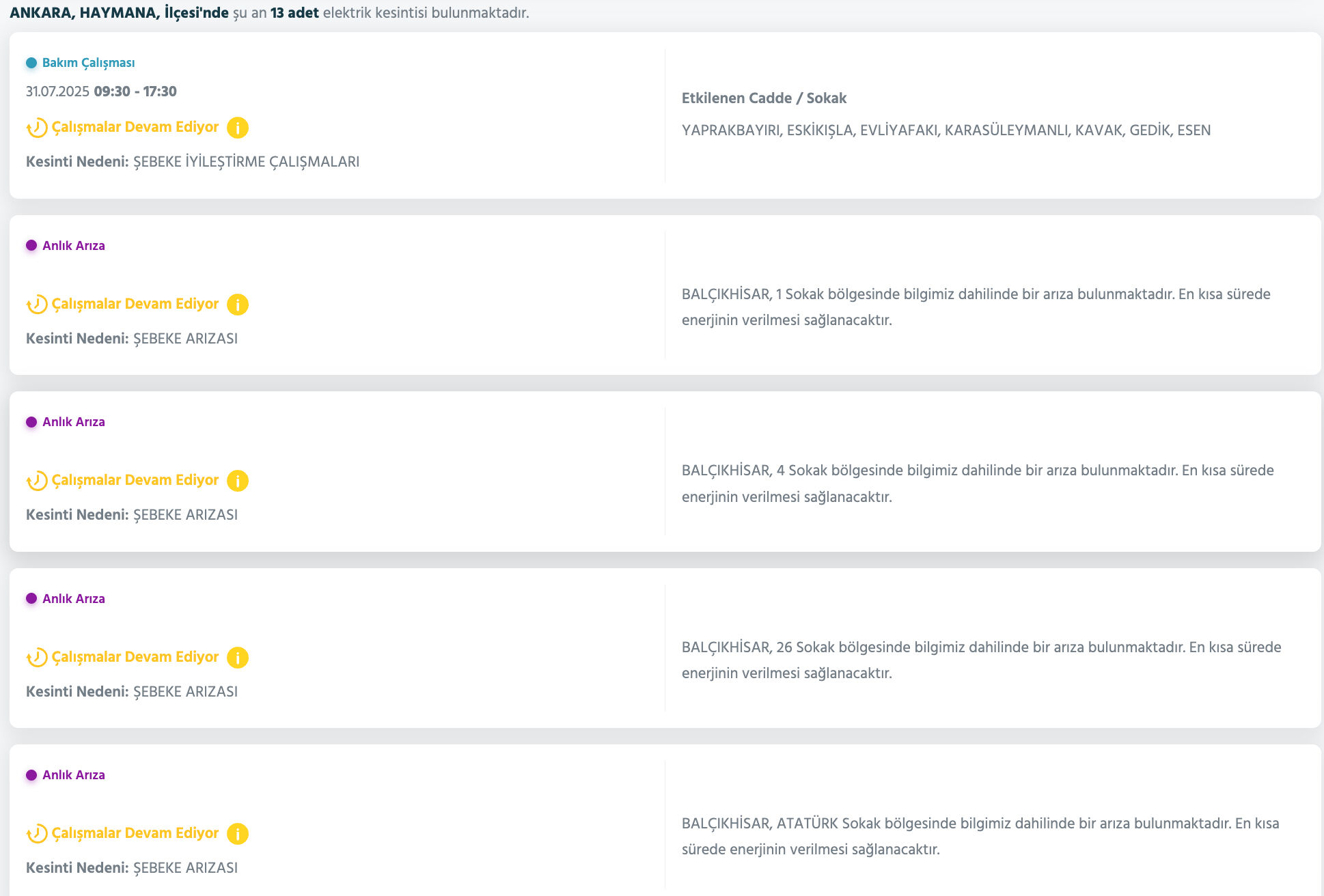 Başkent EDAŞ elektrik kesinti listesini paylaştı! 31 Temmuz Ankara'da elektrikler ne zaman gelecek? - 16. Resim