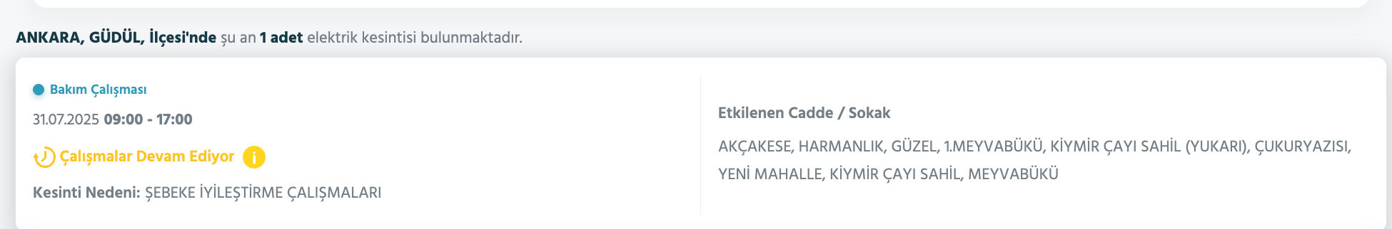 Başkent EDAŞ elektrik kesinti listesini paylaştı! 31 Temmuz Ankara'da elektrikler ne zaman gelecek? - 15. Resim