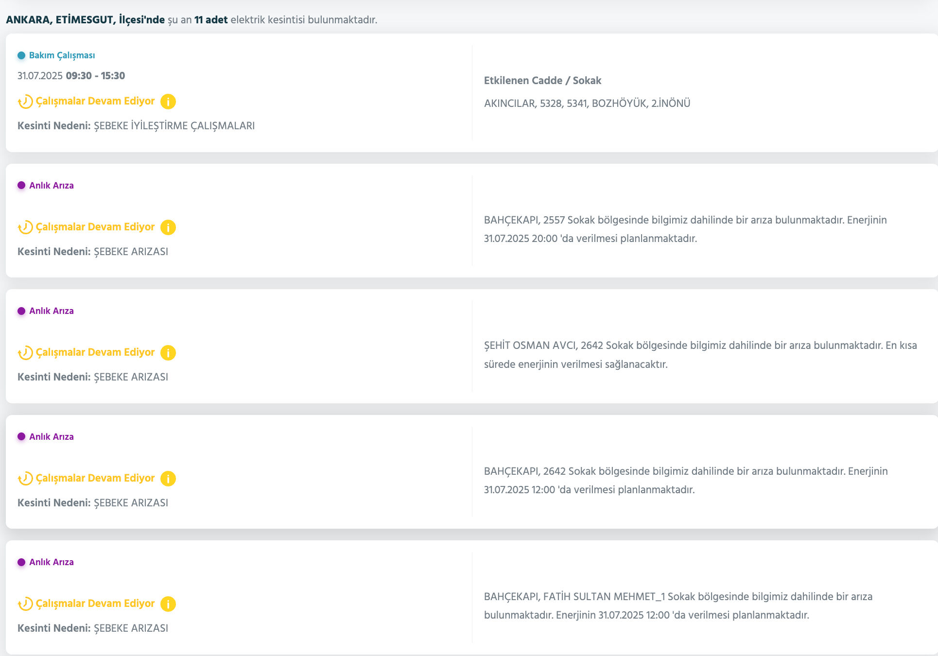 Başkent EDAŞ elektrik kesinti listesini paylaştı! 31 Temmuz Ankara'da elektrikler ne zaman gelecek? - 10. Resim