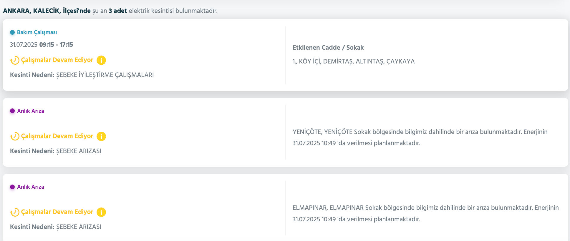 Başkent EDAŞ elektrik kesinti listesini paylaştı! 31 Temmuz Ankara'da elektrikler ne zaman gelecek? - 19. Resim