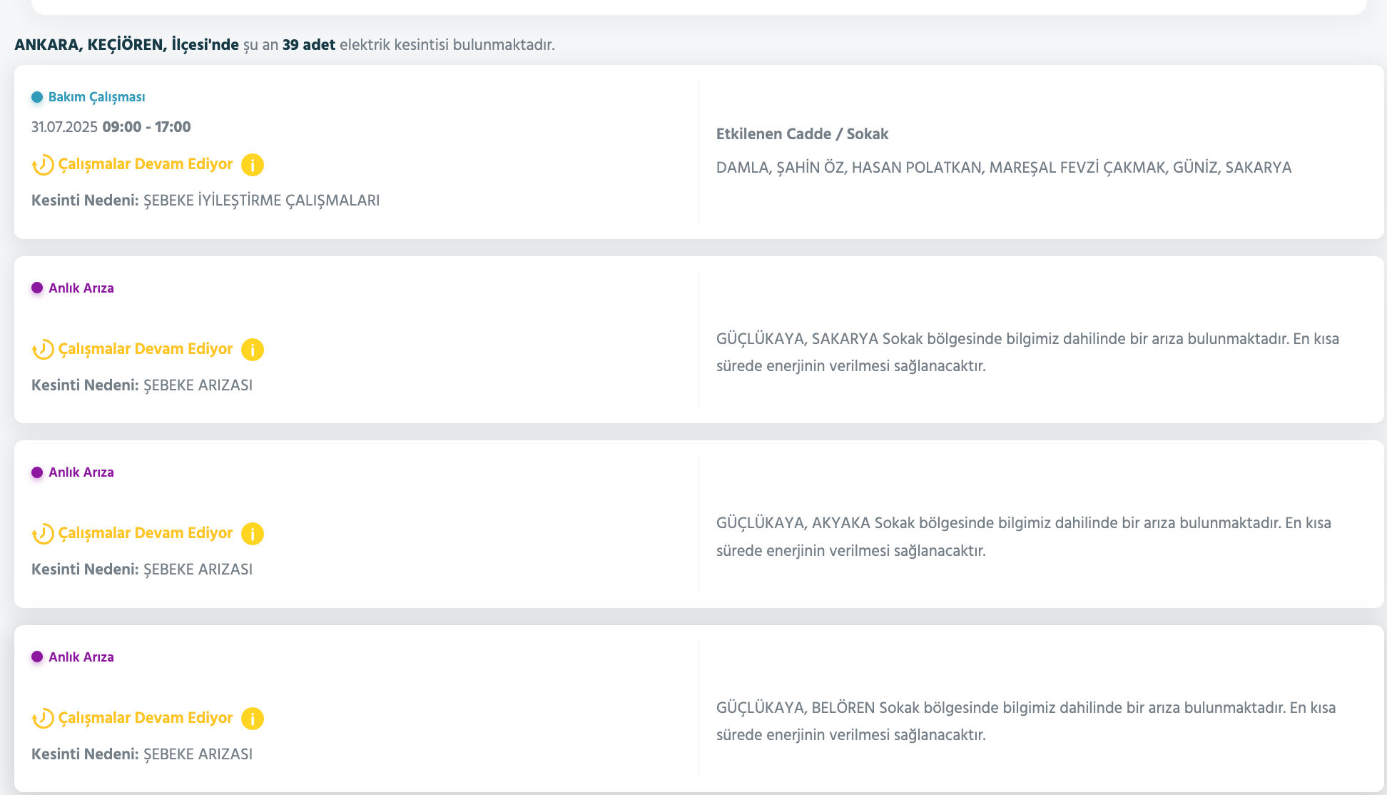 Başkent EDAŞ elektrik kesinti listesini paylaştı! 31 Temmuz Ankara'da elektrikler ne zaman gelecek? - 20. Resim