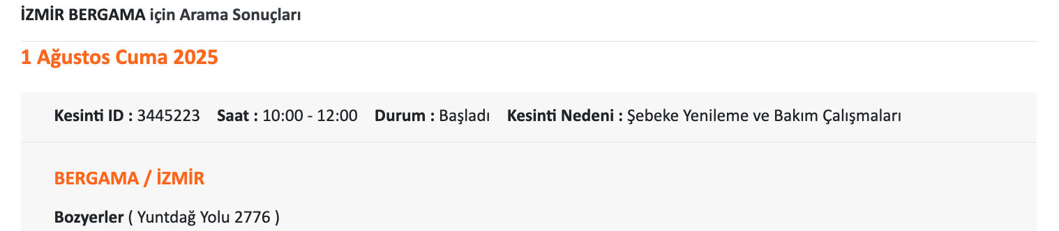 İzmir GEDİZ elektrik kesintisi! 1 Ağustos İzmir'de elektrik kesintisi ne zaman bitecek? İzmir GEDİZ elektrik kesintisi! 1 Ağustos İzmir'de elektrik kesintisi ne zaman bitecek? - 3. Resim