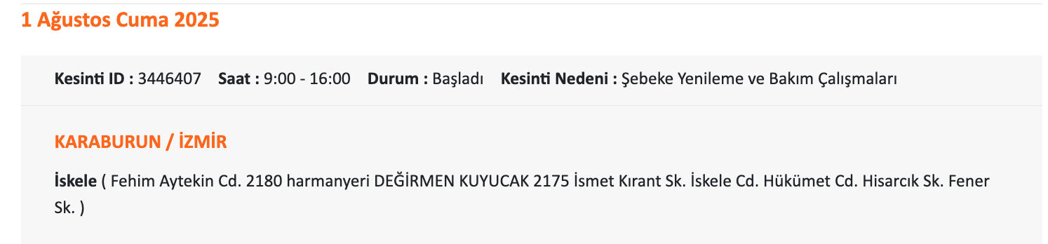 İzmir GEDİZ elektrik kesintisi! 1 Ağustos İzmir'de elektrik kesintisi ne zaman bitecek? İzmir GEDİZ elektrik kesintisi! 1 Ağustos İzmir'de elektrik kesintisi ne zaman bitecek? - 7. Resim