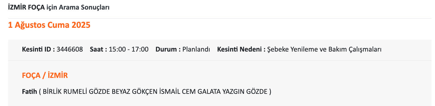 İzmir GEDİZ elektrik kesintisi! 1 Ağustos İzmir'de elektrik kesintisi ne zaman bitecek? İzmir GEDİZ elektrik kesintisi! 1 Ağustos İzmir'de elektrik kesintisi ne zaman bitecek? - 4. Resim