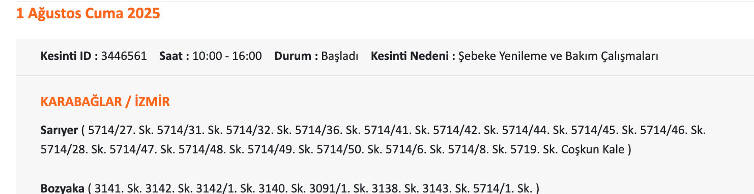 İzmir GEDİZ elektrik kesintisi! 1 Ağustos İzmir'de elektrik kesintisi ne zaman bitecek? İzmir GEDİZ elektrik kesintisi! 1 Ağustos İzmir'de elektrik kesintisi ne zaman bitecek? - 5. Resim