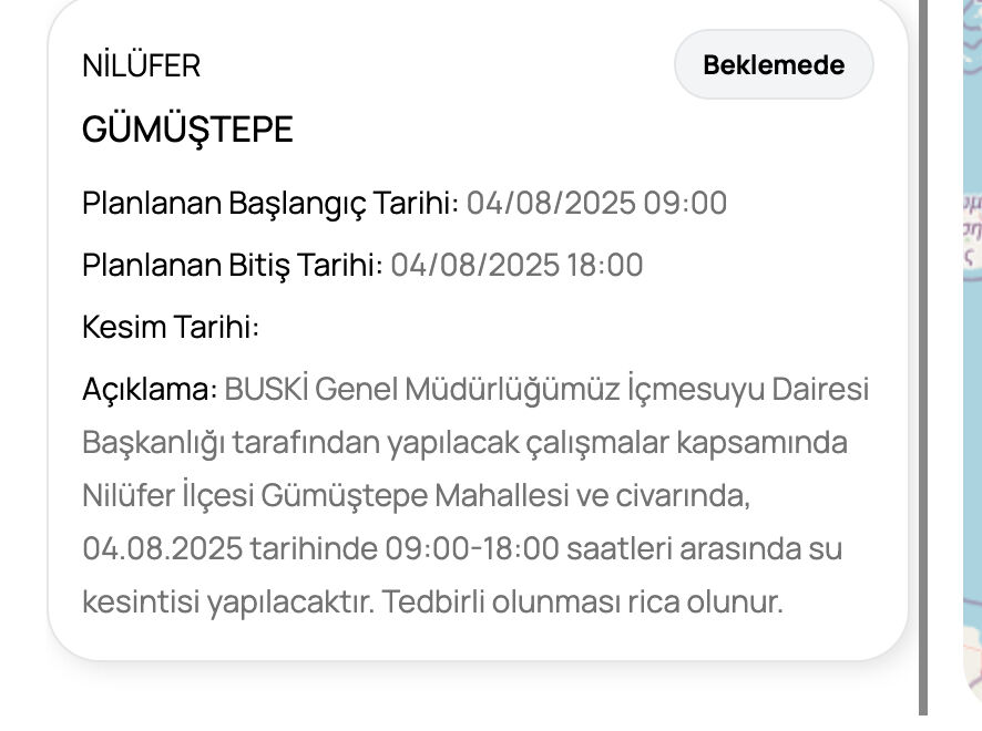 Bursa'da su kesintisi uyarısı! Nilüfer'de sular ne zaman gelecek? - 2. Resim