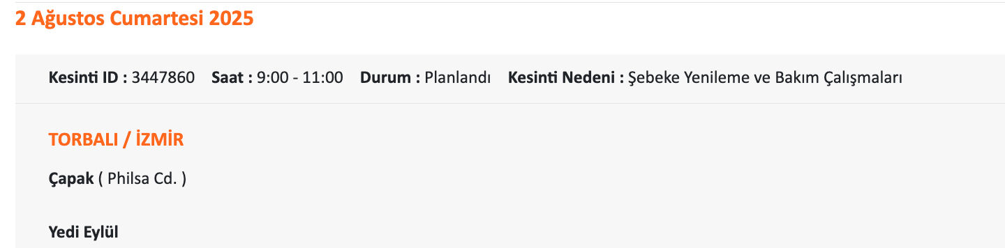 İzmir’de elektrik kesintisi takvimi belli oldu! GEDİZ elektrik duyurdu, İzmir'de elektrikler ne zaman, saat kaçta gelecek? - 8. Resim