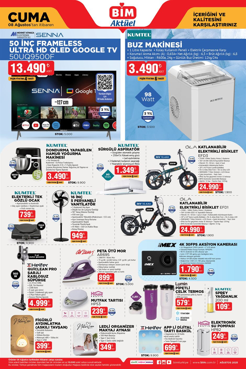BİM aktüel ürünler kataloğu 5-8 Ağustos! Buz makinesi, katlanabilir bisiklet ve daha fazlası geliyor BİM aktüel ürünler kataloğu 5-8 Ağustos! Buz makinesi, katlanabilir bisiklet ve daha fazlası geliyor - 4. Resim
