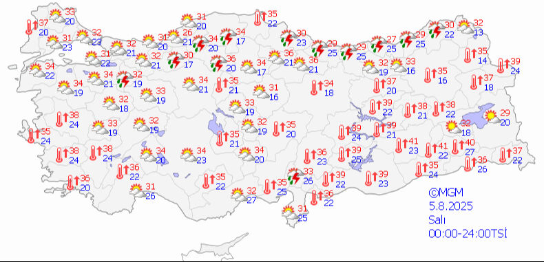 Meteoroloji, il il günün tahminlerini paylaştı! Bir yanda bunaltan sıcak, diğer yanda sağanak Meteoroloji, il il günün tahminlerini paylaştı! Bir yanda bunaltan sıcak, diğer yanda sağanak - 3. Resim