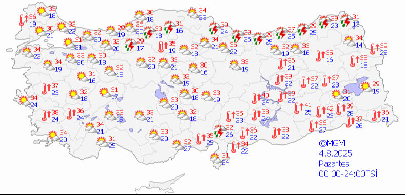 Meteoroloji, il il günün tahminlerini paylaştı! Bir yanda bunaltan sıcak, diğer yanda sağanak Meteoroloji, il il günün tahminlerini paylaştı! Bir yanda bunaltan sıcak, diğer yanda sağanak - 2. Resim