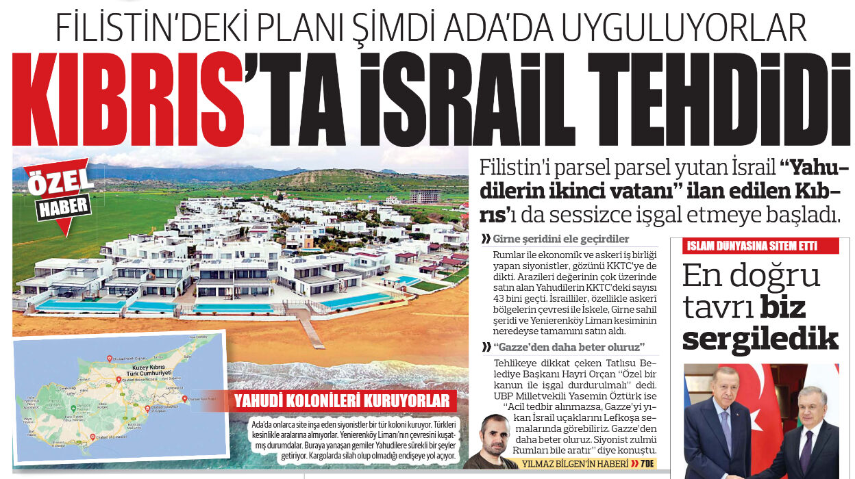 MİA raporu gerçeği ortaya koydu, uzmanlar uyardı: Kıbrıs’ta İsrail’in işgali durdurulmalı 9 Kasım 2023'te sinsi planı yazmıştık...