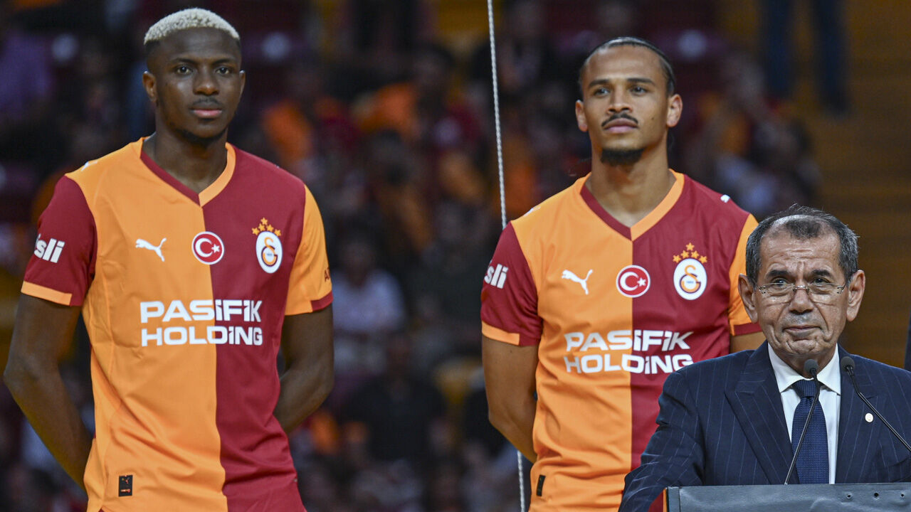 Osimhen-Sane taraftar önünde imza attı! Osimhen-Sane taraftar önünde imza attı!