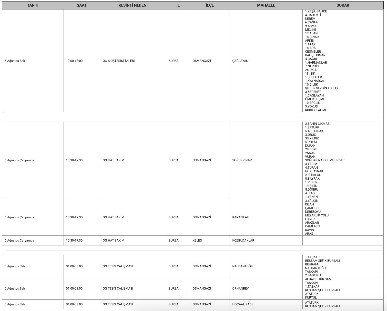 Bursa elektrik kesintisi: 5-6-7 Ağustos UEDAŞ planlı kesinti saat kaçta bitecek, elektrikler ne zaman gelecek? - 3. Resim