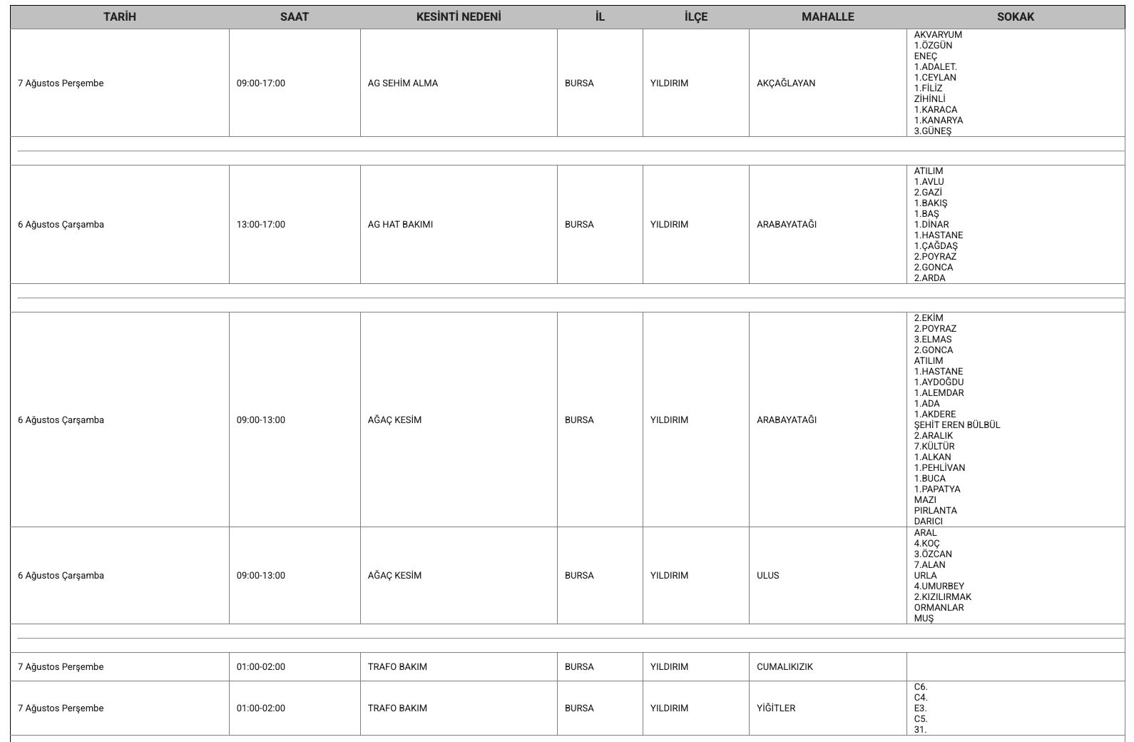Bursa elektrik kesintisi: 5-6-7 Ağustos UEDAŞ planlı kesinti saat kaçta bitecek, elektrikler ne zaman gelecek? - 2. Resim