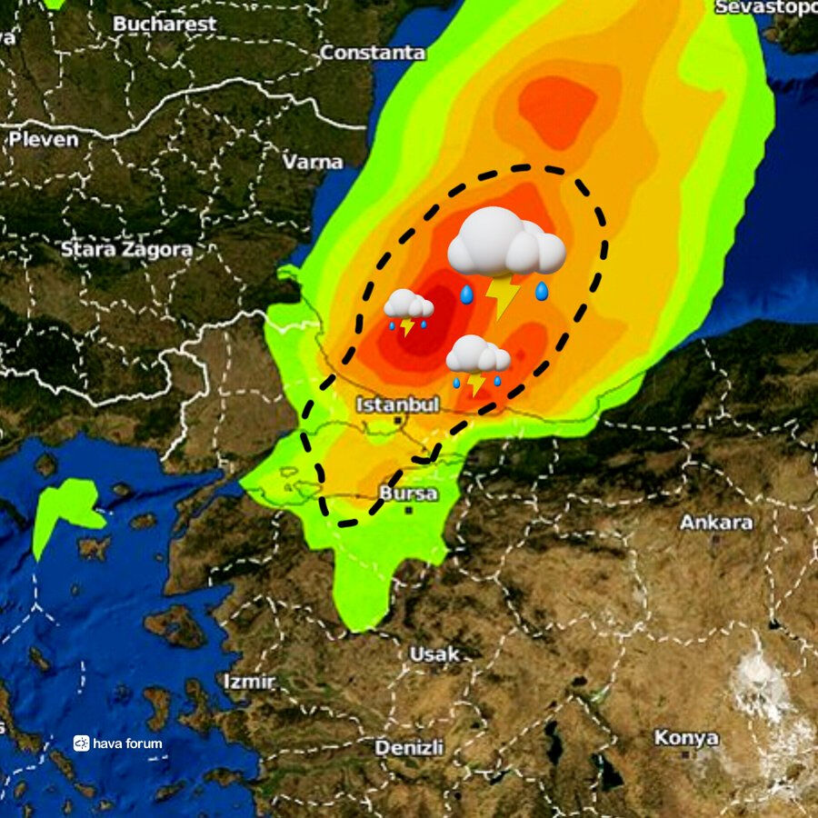 İstanbul'a şakır şakır yağmur geliyor! Meteoroloji tarih vererek uyardı, bulutlar radarda gözüktü İstanbul'a şakır şakır yağmur geliyor! Meteoroloji tarih vererek uyardı, bulutlar radarda gözüktü - 1. Resim