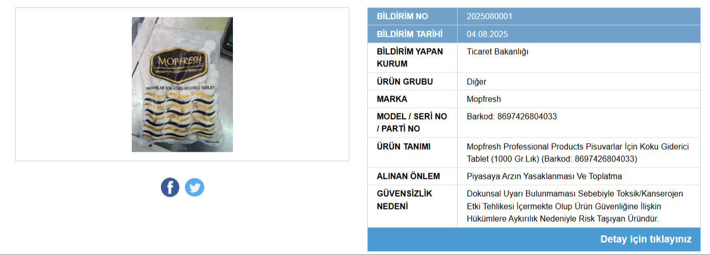 Hijyen için satılıyordu, kanserojen olduğu ortaya çıktı! Bakanlık satışını yasakladı Hijyen için satılıyordu, kanserojen olduğu ortaya çıktı! Bakanlık satışını yasakladı - 2. Resim