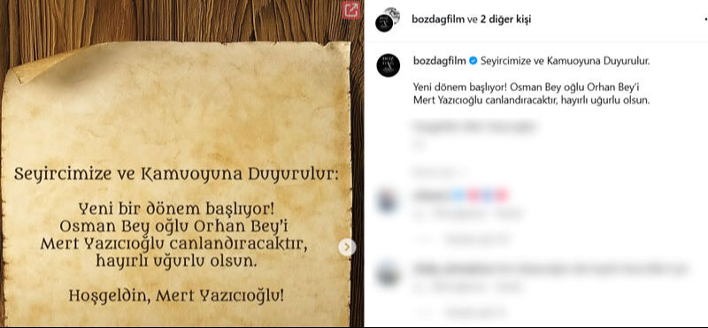 Kuruluş Osman’a yeni yıldız! Mert Yazıcıoğlu’nun partneri için teklif yapıldı Kuruluş Osman’a yeni yıldız! Mert Yazıcıoğlu’nun partneri için teklif yapıldı - 1. Resim