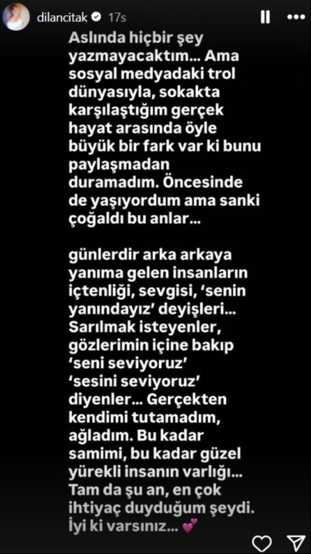 Olay gözaltı sonrası Dilan Çıtak’tan paylaşım! “Kendimi tutamadım, ağladım” deyip içini döktü - 3. Resim