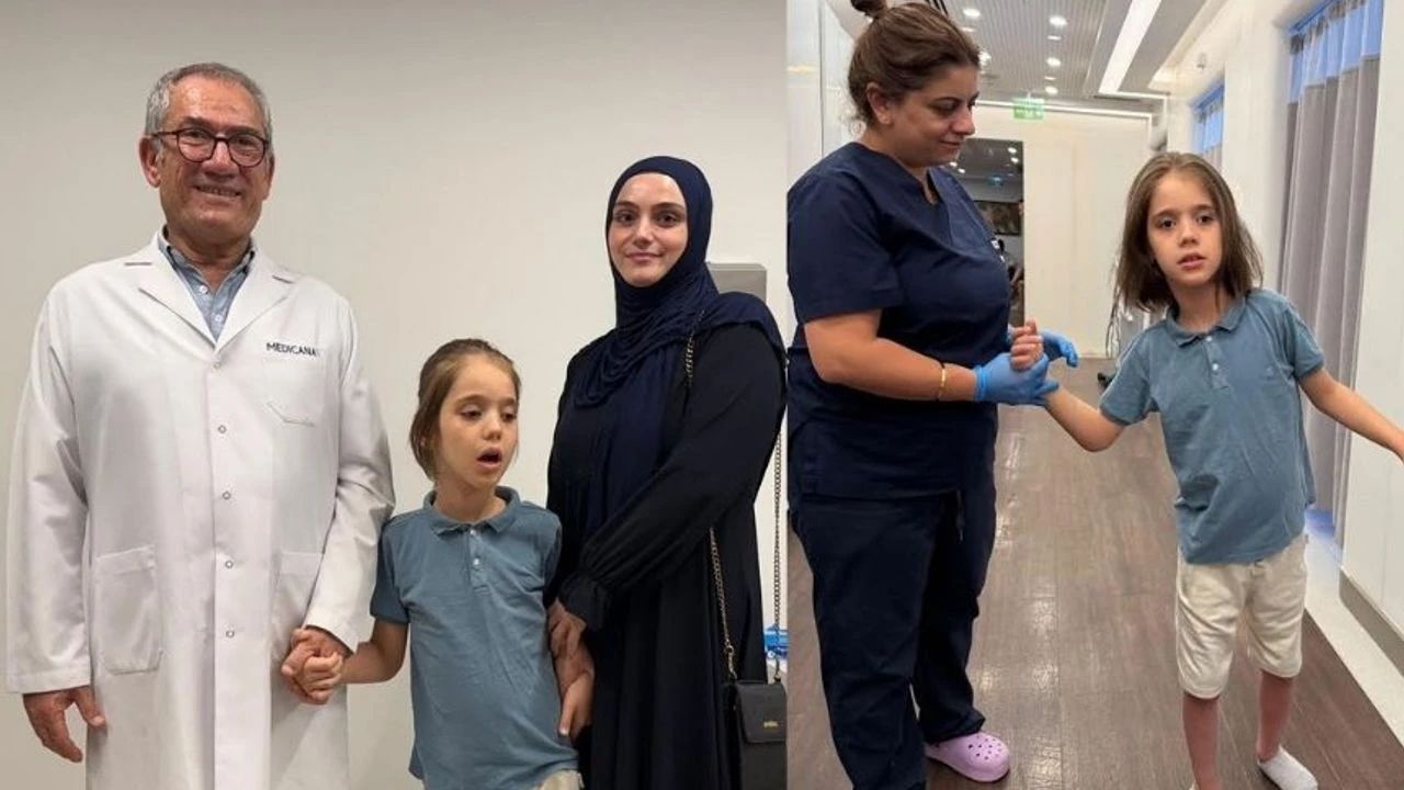 Tekerlekli sandalye ile geldi yürüyerek çıktı! Serebral palsi hastası 7 yaşındaki hasan