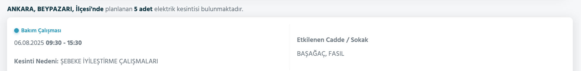 Ankara elektrik kesintisi sorgulama: Ankara'nın hangi ilçelerinde elektrik kesintisi olacak? Çubuk, Elmadağ, Etimesgut... Ankara elektrik kesintisi sorgulama: Ankara'nın hangi ilçelerinde elektrik kesintisi olacak? Çubuk, Elmadağ, Etimesgut... - 7. Resim