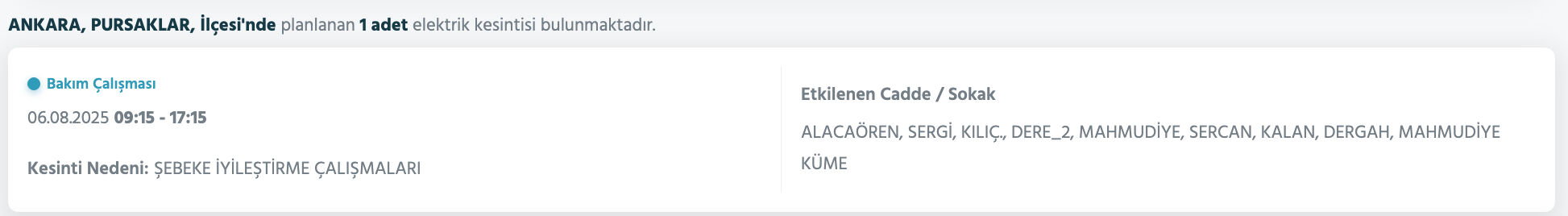 Ankara elektrik kesintisi sorgulama: Ankara'nın hangi ilçelerinde elektrik kesintisi olacak? Çubuk, Elmadağ, Etimesgut... Ankara elektrik kesintisi sorgulama: Ankara'nın hangi ilçelerinde elektrik kesintisi olacak? Çubuk, Elmadağ, Etimesgut... - 19. Resim