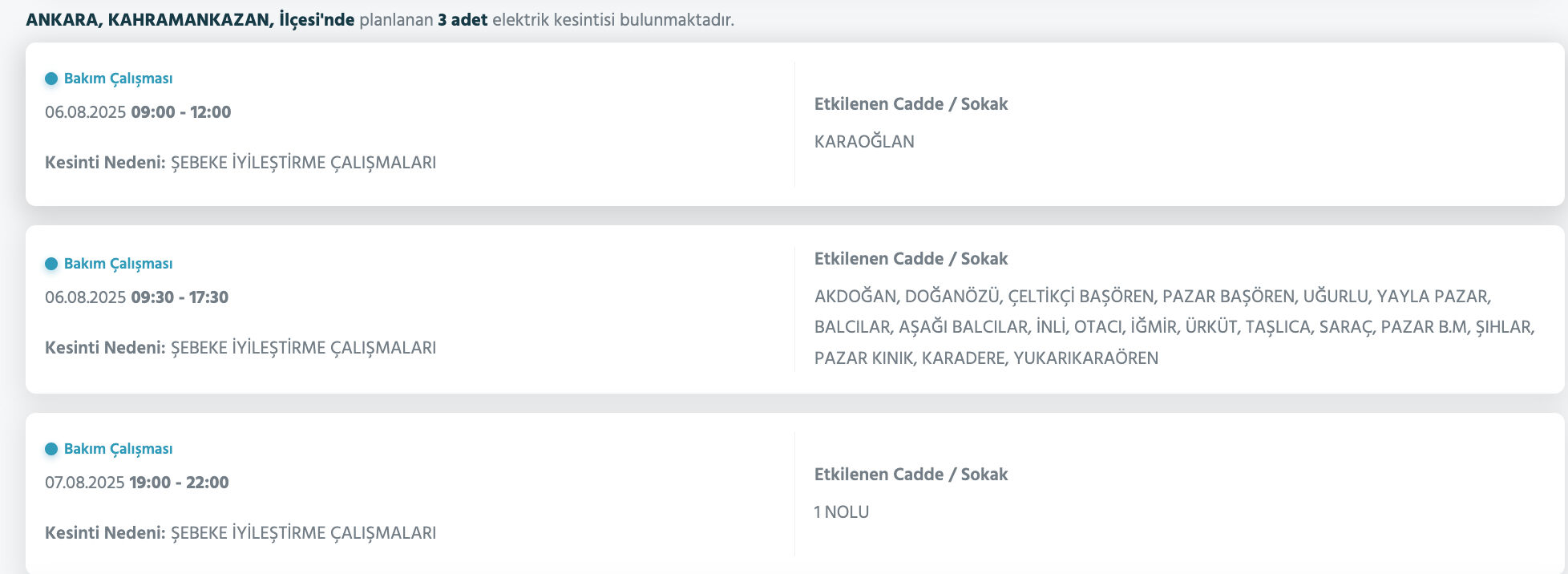 Ankara elektrik kesintisi sorgulama: Ankara'nın hangi ilçelerinde elektrik kesintisi olacak? Çubuk, Elmadağ, Etimesgut... Ankara elektrik kesintisi sorgulama: Ankara'nın hangi ilçelerinde elektrik kesintisi olacak? Çubuk, Elmadağ, Etimesgut... - 14. Resim