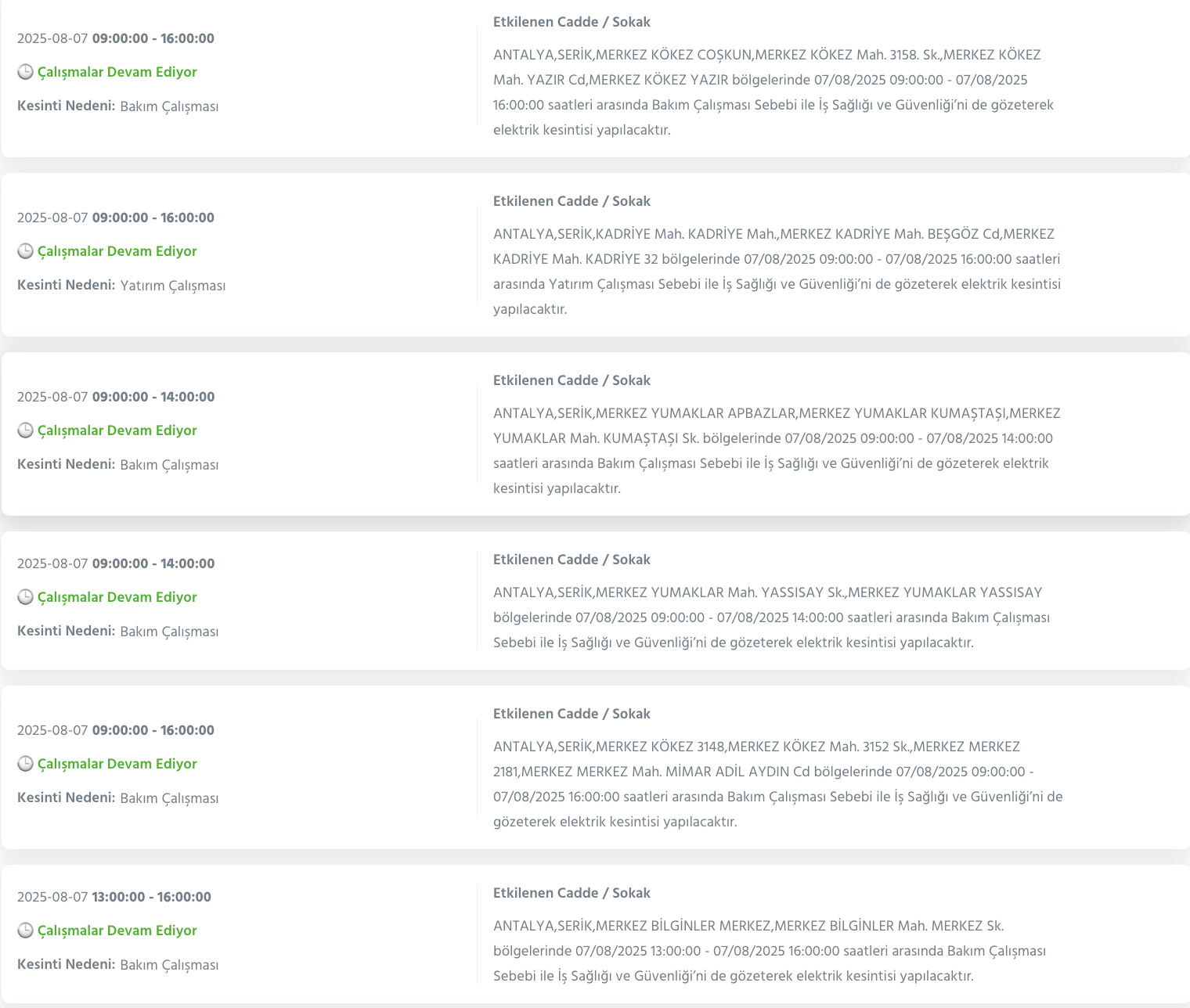 Antalya elektrik kesintisi! AEDAŞ duyurdu, Antalya'da elektrikler ne zaman gelecek, saat kaçta? Antalya elektrik kesintisi! AEDAŞ duyurdu, Antalya'da elektrikler ne zaman gelecek, saat kaçta? - 12. Resim